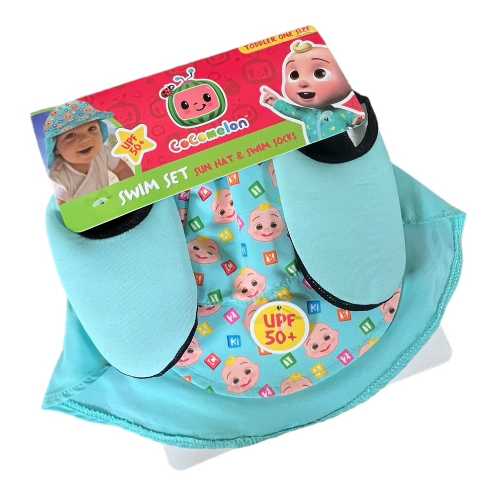 BFNY CoComelon Swim Set - Sun Hat with Swim Socks